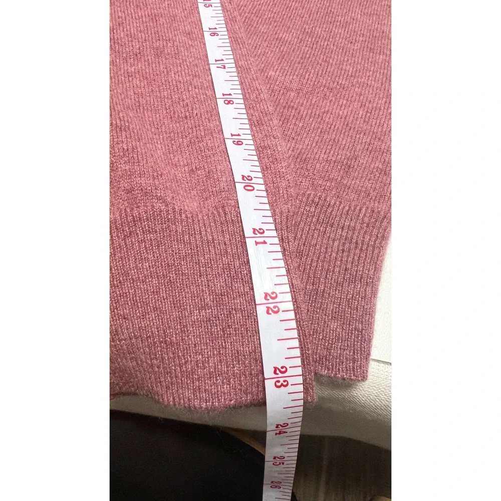 Quince Woman's 100% Mongolian Cashmere Crewneck Sweater 1X Heather Shaded Pink